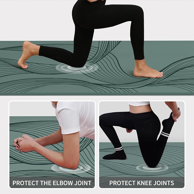 PAIDU Large Yoga Mat 72"x36"x10mm Non-Slip Exercise Mat for Home Gym Studio | Extra wide & thick non-slip yoga mat, works on all floors, ideal for stretching, yoga studio, gym and home workouts