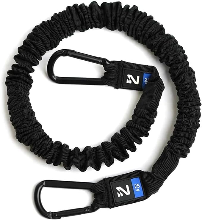 Resistance Band, Durable Exercise Band with Steel Carabiners for Neck Training, Strength Workouts, Stretching, and Rehab