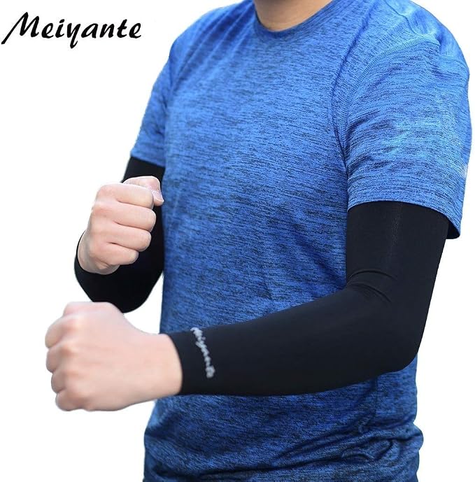 Cooling Arm Sleeves for Men & Women, UPF 50+ UV Protection | Wrist-length UPF 50+ arm sleeves for work, driving, gardening and sports; 88% nylon/12% spandex; 1 pair.