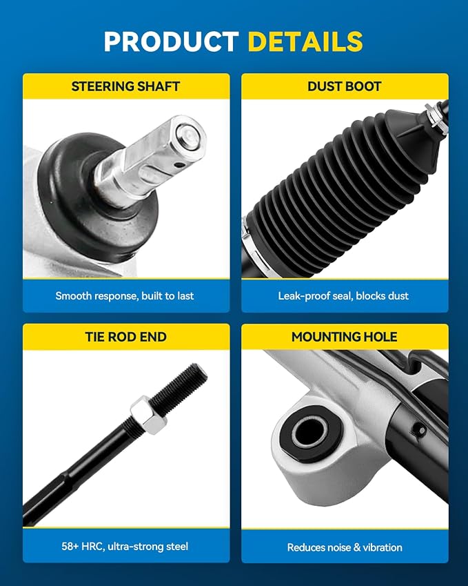 PHILTOP Power Steering Rack and Pinion Assembly for 2006-2010 H3, 2010 H3T | Replace No.94725465, 25885237, 15864176, 25817577, 15234374, 221040