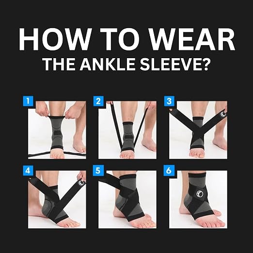 Plantar Fasciitis Sleeve - Plantar Fasciitis Relief, Plantar Fasciitis Socks, Ankle Compression Sleeve, Ankle Support for Women, Plantar Fasciitis Brace, Ankle Sleeve, Ankle Support Men | Breathable arch support with adjustable straps for women & men; ...