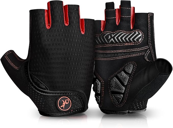 Cycling Gloves Bicycle Road Bike Gloves, Half Finger 5MM Gel | Biking Gloves for Men Women Gym workout exercise Motorcycle Hiking Rowing Outdoor Sports
