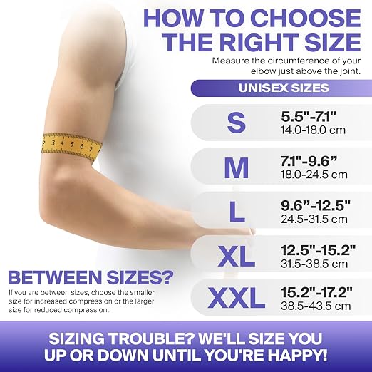 DR. BRACE® Elite Elbow Brace Support, Breathable Elbow Compression Sleeve with Gel Pad for Golfer's, Tennis Elbow & Tendonitis Treatment & Pain Relief