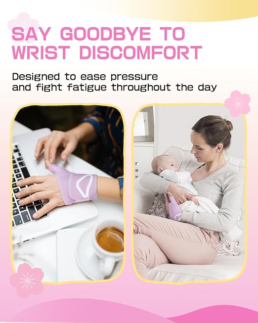 Wrist Brace with Soft-Touch Fabric, Left, S | Compression Wrist Support for Daily Wear, Typing & Work, Adjustable Wrist Wrap for Mild Carpal Tunnel, Tendonitis