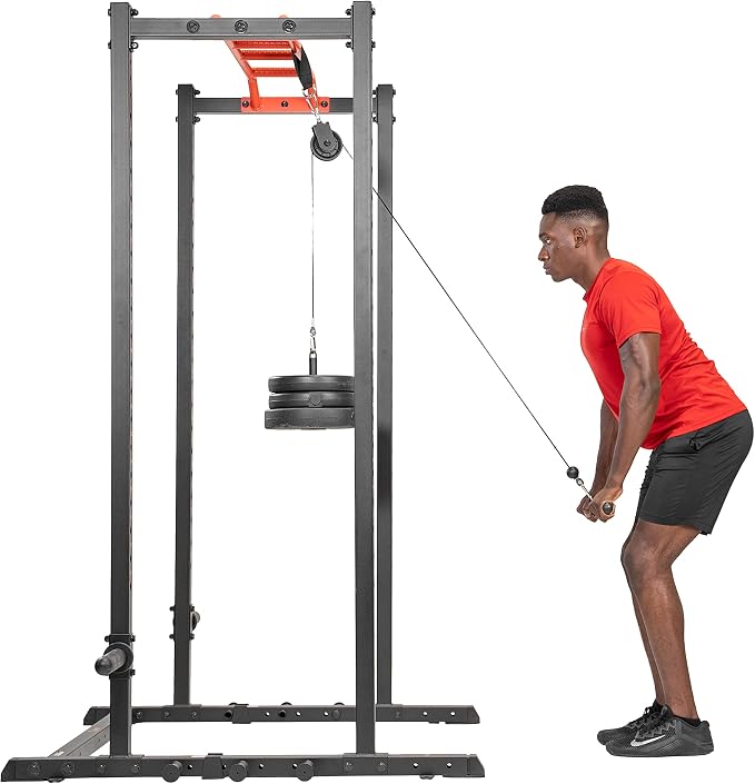 Sunny Health & Fitness Power Cage Squat Rack Attachments for Home Gym | Strength Training, Expanded Workout Variety, Durable Construction, Secure Fit, Quick Installation, Versatile Exercise Support