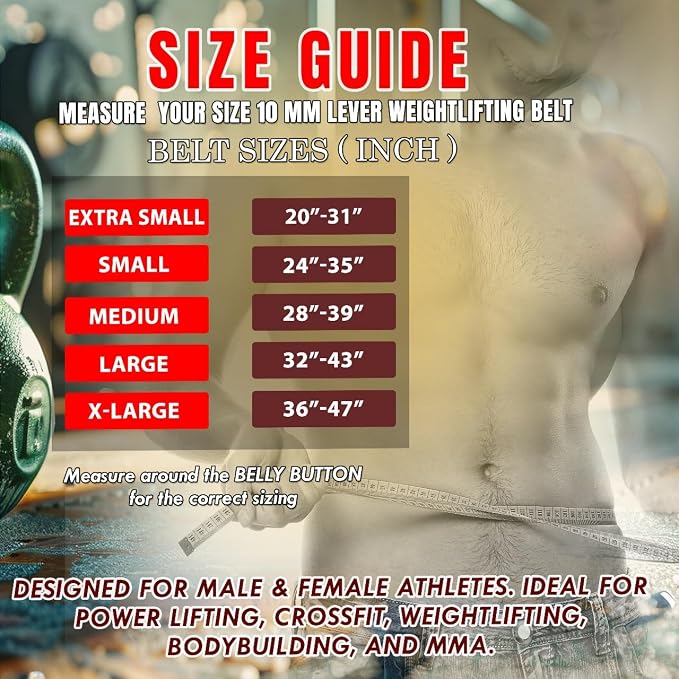 Anime Weightlifting Belt - Durable Gym Leather Belt for Back Support during Powerlifting, Squats and Deadlifts - for Men and Women