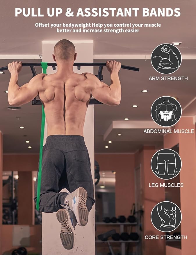 Pull Up Bands, Resistance Bands Set, Exercise Workout Bands for Men & Women, Ideal for Body Stretching, Physical Therapy and Muscle Training