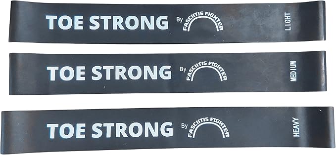 Toe Strong Resistance Bands | Toe and Foot Strengthening | 3 Resistance Levels for Plantar Fasciitis, Arch Strength and Foot Function