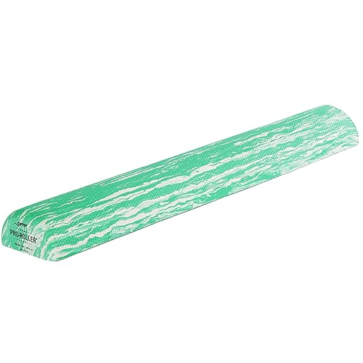 OPTP PRO-ROLLER Standard Density Foam Roller – Half-Round, Green, 36" x 3" | Standard density foam roller for physical therapy, Pilates, yoga foam roll exercises, and muscle recovery, Half-round