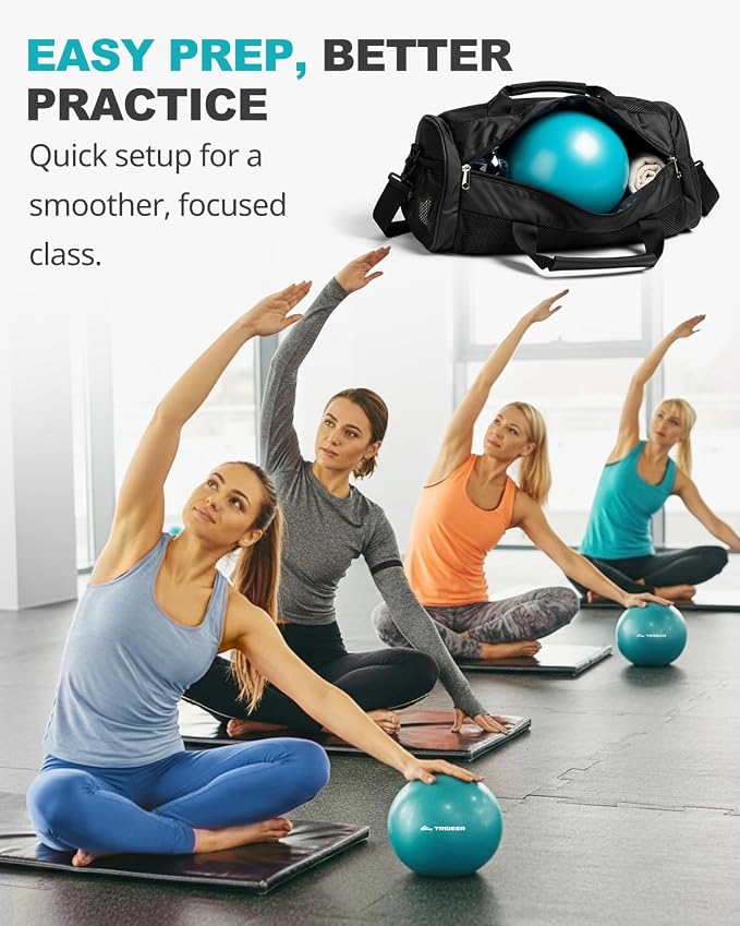 Trideer 9-Inch Pilates Ball, Small Exercise Ball Pilates Equipments for Yoga, Physical Therapy, Pregnancy, Postpartum, Core Training, Balance, Stability and Stretching