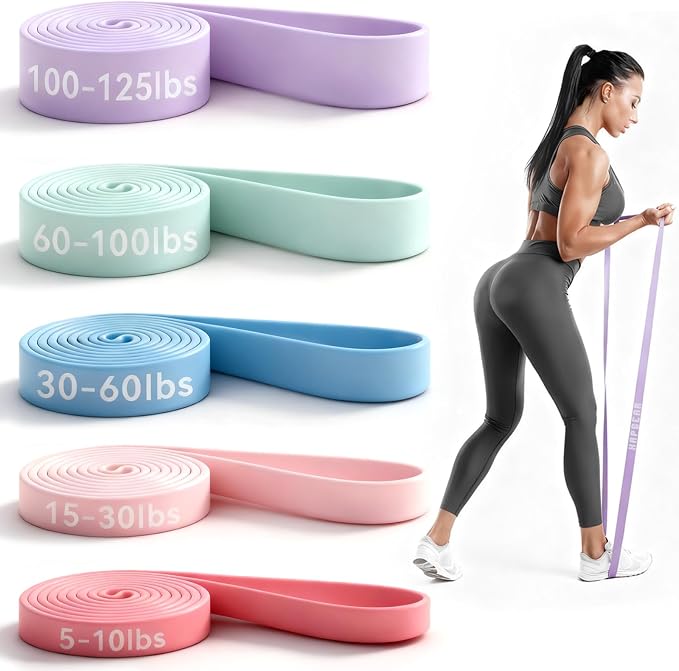 HAPBEAR Pull Up Assistance Bands - Pull Up Bands - Resistance Bands - Exercise Bands Resistance Bands Set - Workout Bands for Working Out, Stretching, Muscle Training