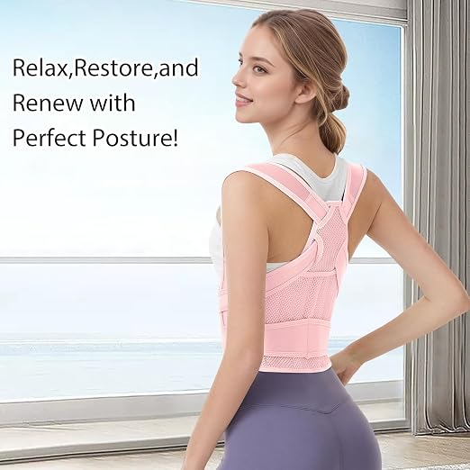 Posture Corrector for Women/Men Adjustable Full Back Brace Support | Upper & Lower Back for slouching,breathable&Lightweight,Back Pain Relief,Shoulder Straightener