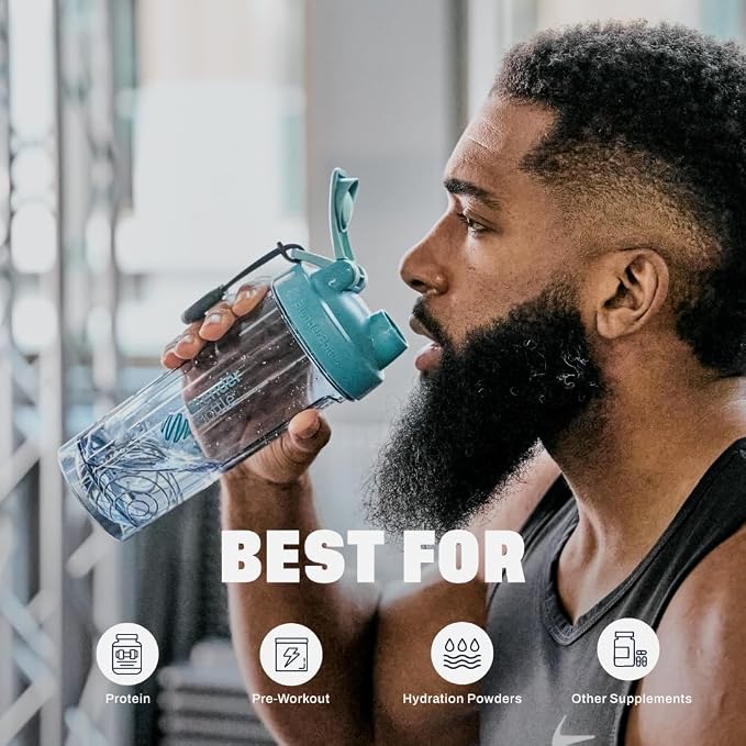 BlenderBottle ProSeries Tritan Shaker Bottle 24 oz Cerulean Blue