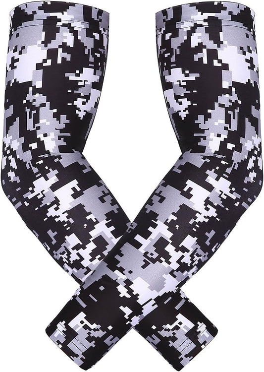 HDE Arm Compression Sleeves for Kids Basketball Shooting Sleeve Youth Sports Cooling Sun Protection Football Baseball 1 Pair
