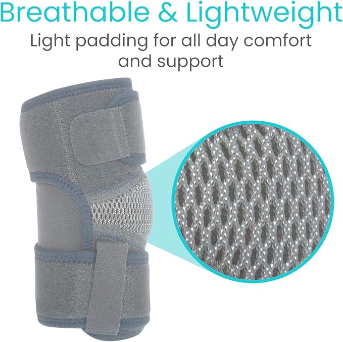 Vive Elbow Brace - Tennis Compression Sleeve - Wrap for Golfers, Bursitis | Left or Right Arm - Tendonitis Support Strap for Golf, Men and Women - Epicondylitis and Sports Recovery (Gray, Standard)