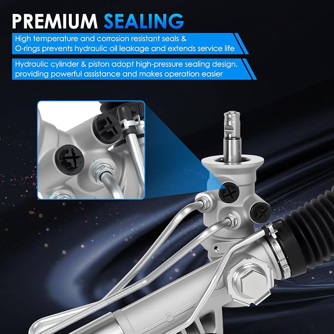 22-1000 Hydraulic Power Steering Rack and Pinion Fit for Chevrolet Silverado 1500 Classic, for GMC Sierra 1500 Classic Automotive Replacement Rack & Pinion Assembly with Outer Tie Rod Ends