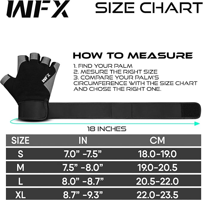 WESTWOOD FOX Gym Gloves Fitness Training Anti Slip Shock-Absorbing Weight Lifting Gloves Padded Grip Breathable Fingerless Workout Support for Men Women Cycling Exercise