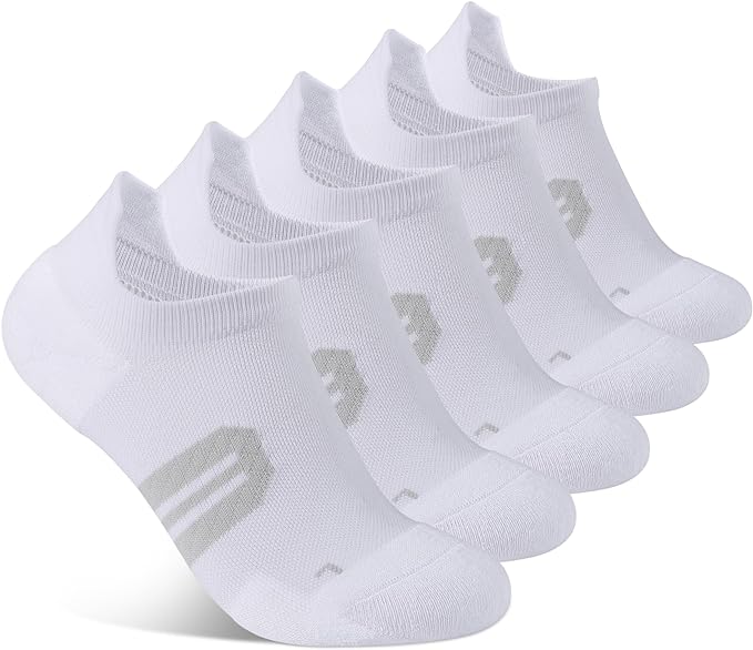 BUDERMMY Womens Ankle Compression Socks with Arch Support Athletic Low cut Running Socks for Women Workout Cushion 5 Pairs