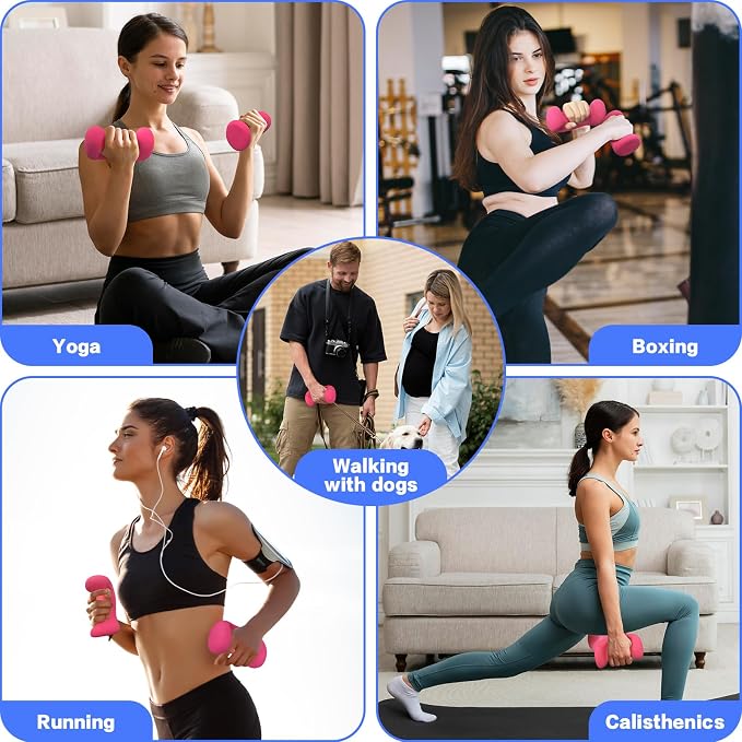 HXD-ERGO Ergonomic Dumbbells Weights Set-Hand Weights for Women at Home, Ear Dumbbells Weights for Pilates, Yoga, Jogging,StrengthTraining