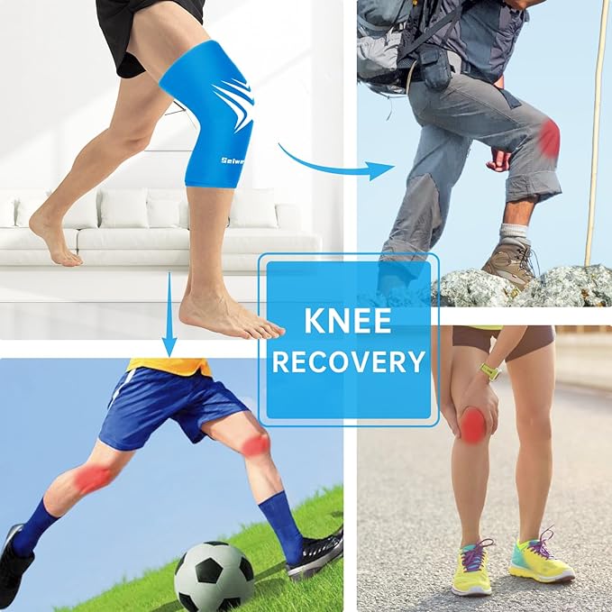 Extended Leg Knee Ice Pack Wrap Ice Sleeve for Knees Injuries Reusable Soft | Gel Freeze Knees Brace for Swelling, Replacement Surgery, Cold Compress Therapy for Arthritis, Meniscus Tear and ACL Gift
