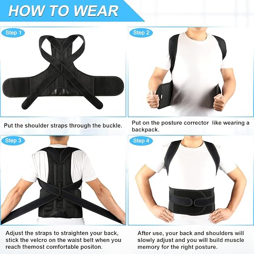 Posture Corrector for Men and Women - Back Brace Full Back Support Straightener for Hunchback - Upper and Lower Lumbar to Relieve,Small(24-29 Inches)