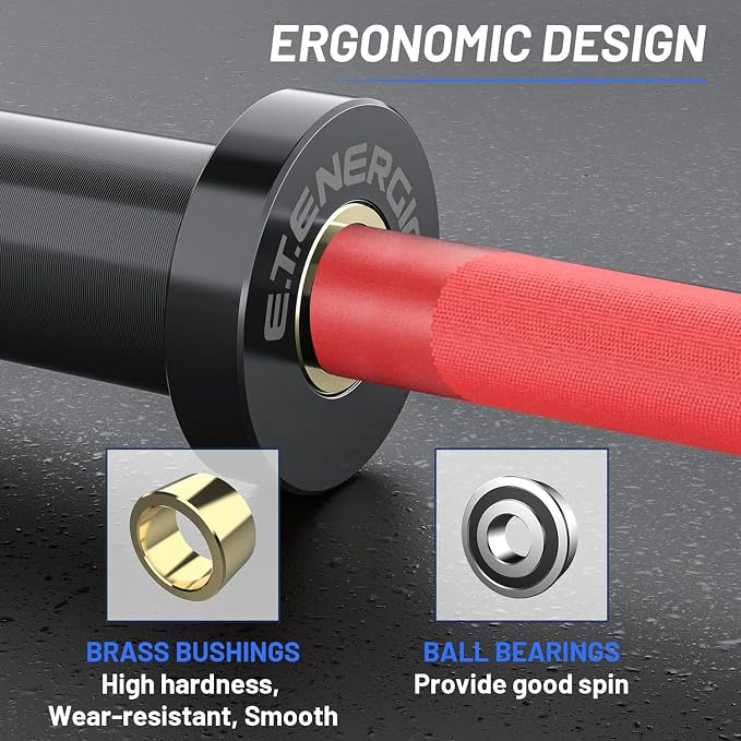 4FT Chrome Steel Olympic Barbell, 500LB | 20LB compact bar with 28mm knurled grip, bearing sleeves, 7.6-inch loadable length, and 2-inch plate fit