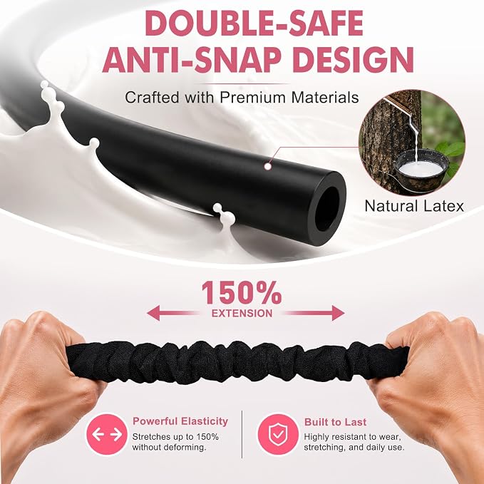 Pedal Resistance Band with Handle, Upgraded Durable Thickened Latex Tubes and Soft Foam Fabric Foot Pedal, Sit Up Exercise Equipment for Abdomen, Waist, Arm, Core/ABS, Leg, Physical Therapy