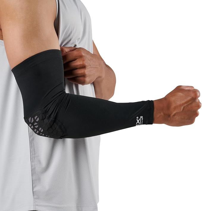McDavid HEX Shooter Arm Sleeve Single Padded Compression Sleeve Basketball Football Sports Protection