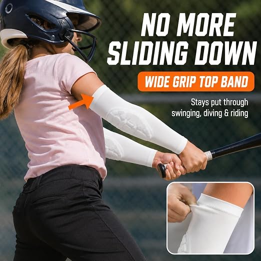 AceList Kids Youth Elbow Pads (Pair) - Honeycomb Padded Compression Arm Sleeves for Baseball, Softball, Volleyball & Basketball - Youth Elbow Guard for Boys & Girls Ages 5-15
