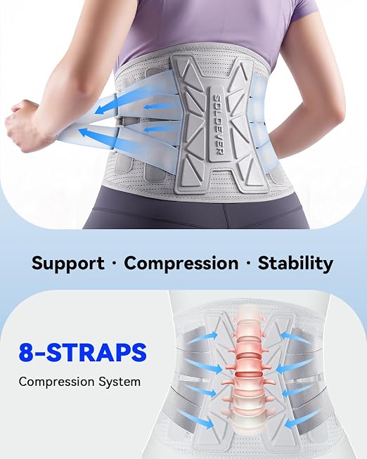 Back Brace for Women Lower Back Pain Relief with Bionic Support System | Ultra Breathable Back Support Brace with Adjustable Strap System, Relief for Herniated Disc, Sciatica, Arthritis,Scoliosis