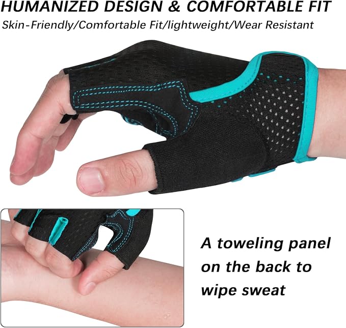 Cycling Gloves Bicycle Road Bike Gloves, Half Finger 5MM Gel | Biking Gloves for Men Women Gym workout exercise Motorcycle Hiking Rowing Outdoor Sports