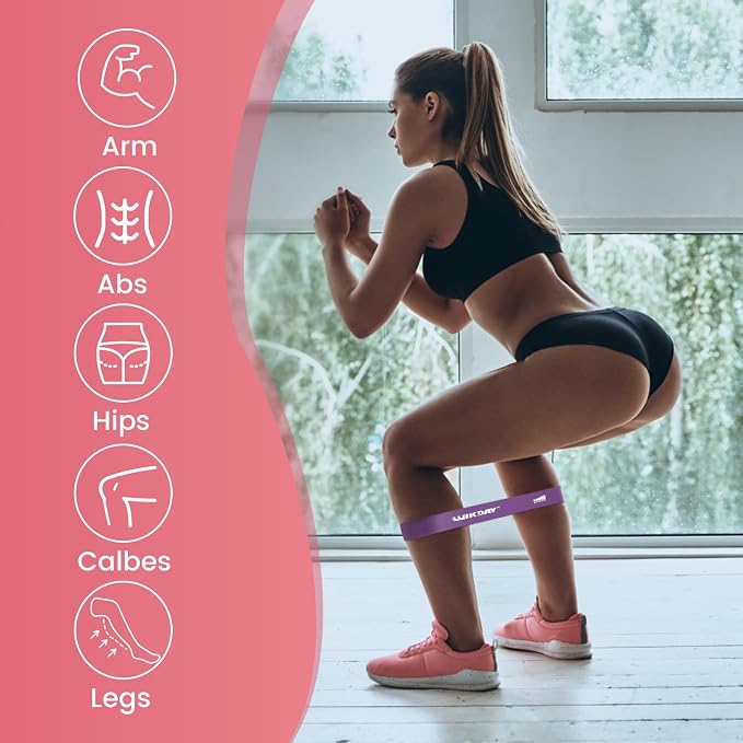 WIKDAY Exercise Resistance Bands with Handles for Working Out Workout Bands Set with Door Anchor for Physical Therapy, Yoga, Pilates