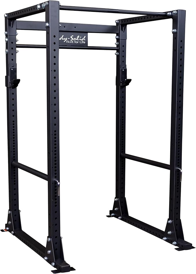 Body-Solid GPR400 Power Rack with 1000 Lb. Weight Capacity for Squats, Deadlifts, and Weightlifting Workout, Black