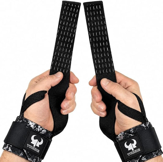 2-in-1 Heavy Duty Lifting Straps and Wrist Wraps, 18 Inch Non-Slip Grip