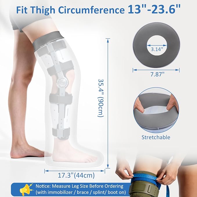 Cast Covers for Shower Leg, Waterproof XL Full Leg Cast Cover for Showering | Cast Protector for Shower Leg Adult, Reusable Leg Cover for Showering after Surgery Thigh Knee Foot Ankle Wound Boot&Brace