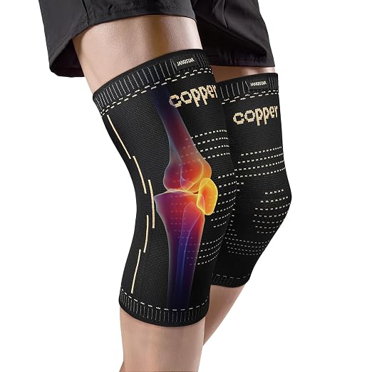 Copper Knee Braces for Men & Women – Knee Compression Sleeves for Pain Relief, Arthritis, Sports and Recovery