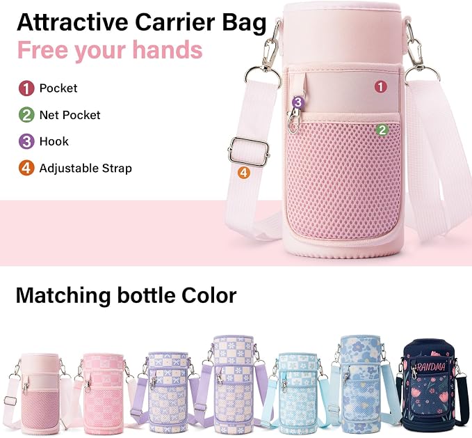 DYSANKY Mother's Water Bottle Gift– Insulated Stainless Steel Bottle with Carrier Bag, Strap & Gift Box – BPA-Free – Ideal for Hiking, Camping & Travel 32 oz