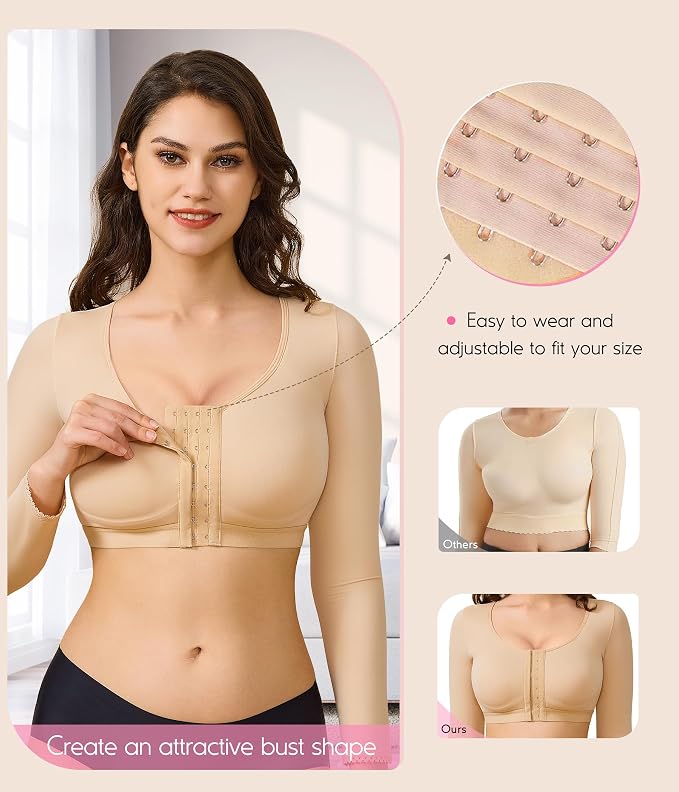 BRABIC Shaper Tops for Women Arm Compression Post Surgery Front Closure Bra Tank Top Shapewear