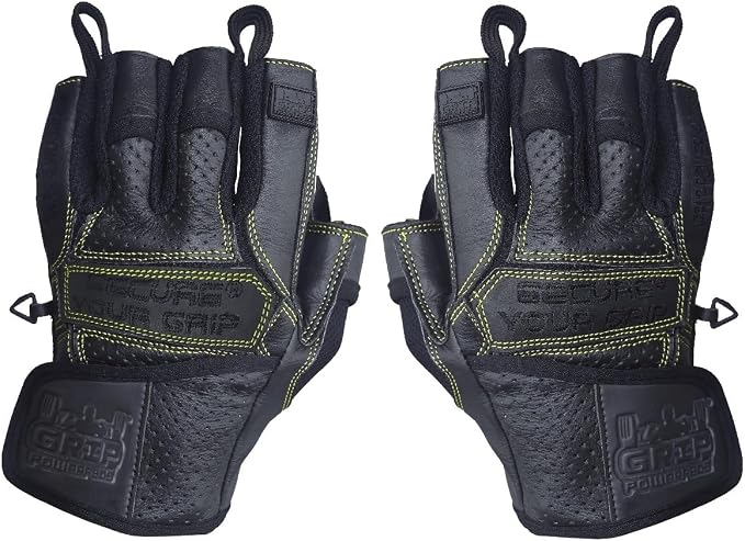 Elite Leather Gym Gloves – Grip & Comfort Design for Weightlifting, Powerlifting, Bodybuilding & Strength Training Workouts for Men & Women
