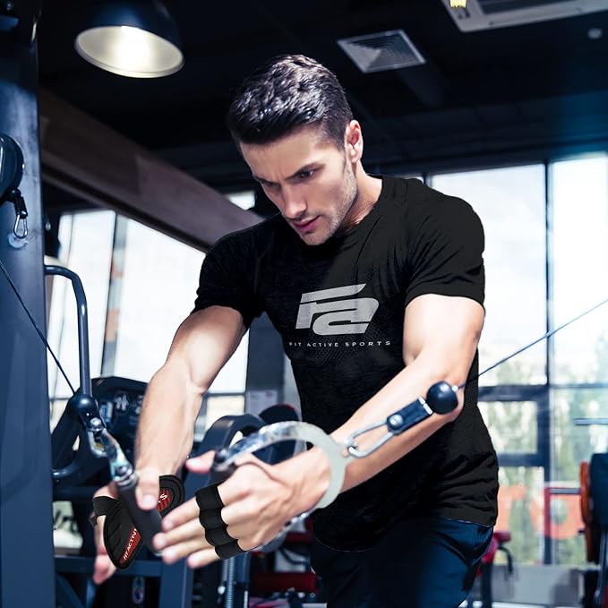 Workout Gloves for Gym - Durable Gym Grips, & Grip Pads - Rubber Padding to Avoid Calluses - Suits Men & Women