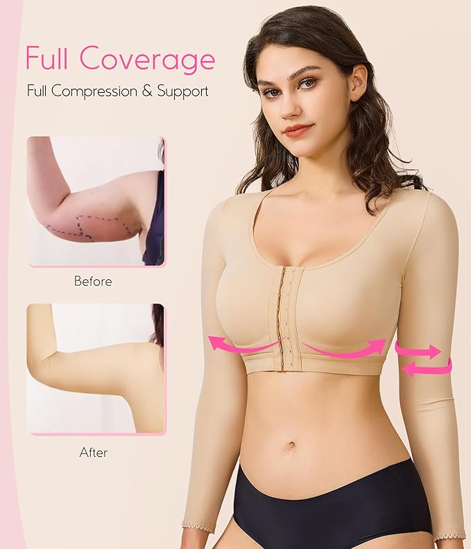BRABIC Shaper Tops for Women Arm Compression Post Surgery Front Closure Bra Tank Top Shapewear