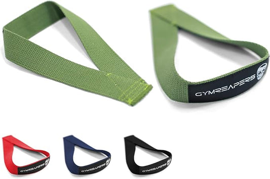 Gymreapers Olympic Lifting Straps for Weightlifting, Snatch, Clean, Powerlifting, Strongman, Deadlifts - Durable Cotton with Reinforced Stitching (Pair)