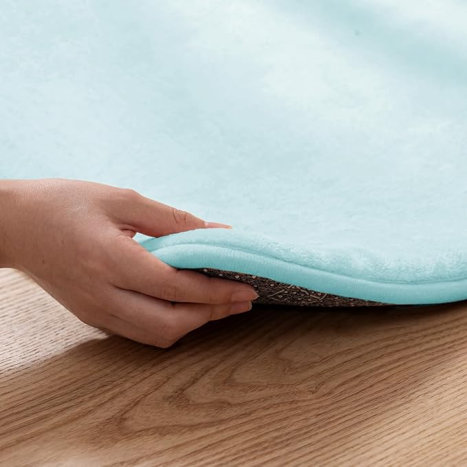 1.3" Thick Baby Floor Play Mat 50x50 Padded Foam Mat Kids, Ice Blue | Memory Mat for Baby to Play on Floor Waterproof Easy Care with Non-Slip Tummy Time Play Mat for Nursery Playroom Classroom