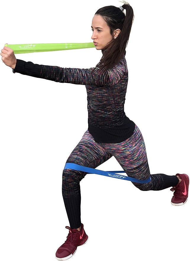 Fit Simplify Resistance Loop Exercise Bands and Tube Bands with Handles, Ankle Straps and Door Anchor