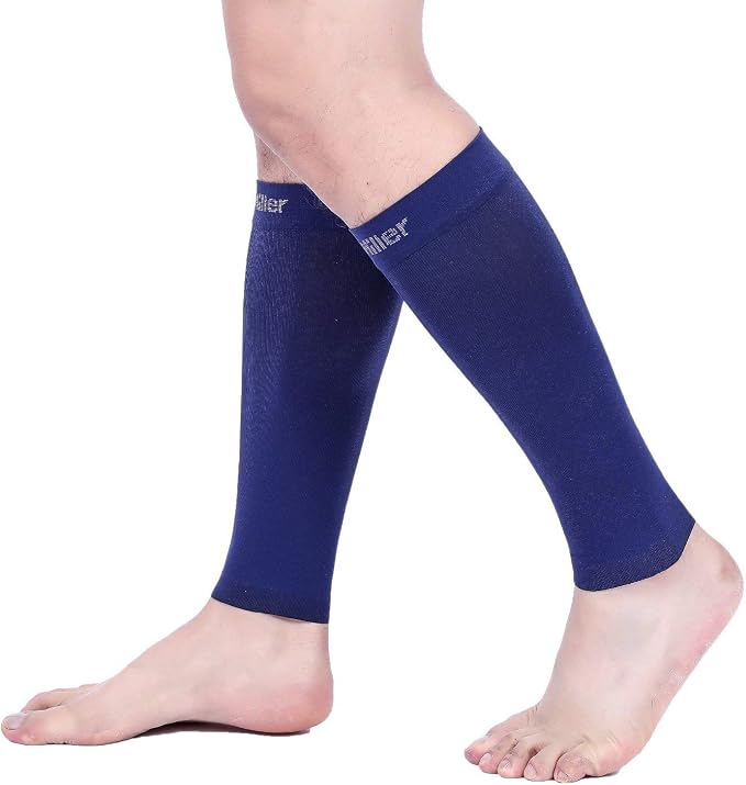 Doc Miller Compression Calf Sleeve for Men & Women, 20-30mmHg | Graduated Support for Running, Shin Splints, Calf Strain, Knee High, Small to 6XL Plus Size