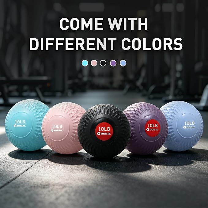 Slam Ball Medicine Ball Weighted Balls for Exercise and Workout, Strength, Cardio, Cross-Training and Core Workouts