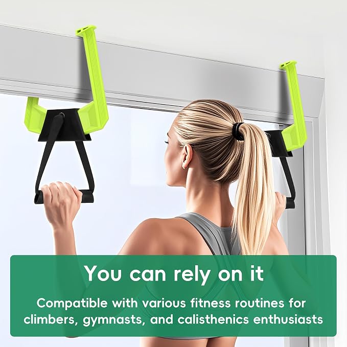 Portable Pull Up Bar for Doorway,Travel Pull Up Bar,Adjustable Home Gym Equipment,Dual Handle Design for Pull-Ups,Maximum Load Capacity of 330lb, No Screws Installation