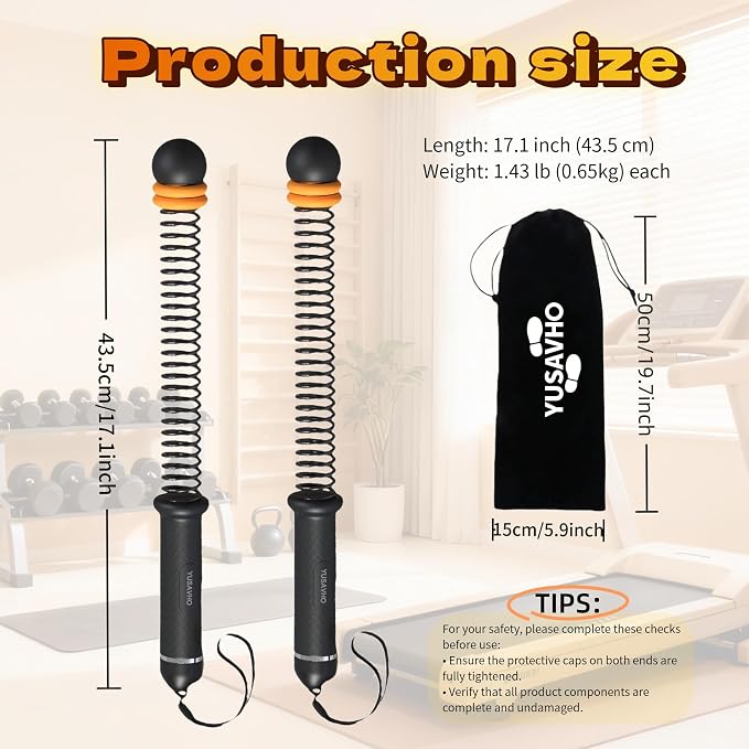 Adjustable Ropeless Battle Ropes for Home Gym for Men & Women, Quiet Air Resistance Heavy Duty Cordless Battle Rope,Exercise Ropes with Variable Resistance, Strength & Low-Impact Cardio for HIIT
