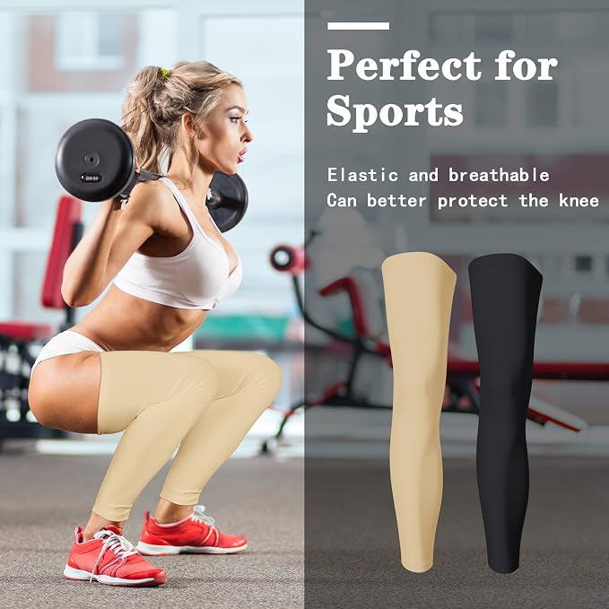 Skylety Compression Leg Sleeve Full Length Leg Sleeves Sports Cycling for Men Women, Running, Basketball