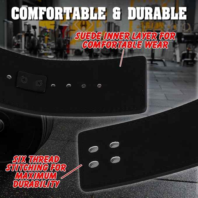 Anime Weightlifting Belt - Durable Gym Leather Belt for Back Support during Powerlifting, Squats and Deadlifts - for Men and Women